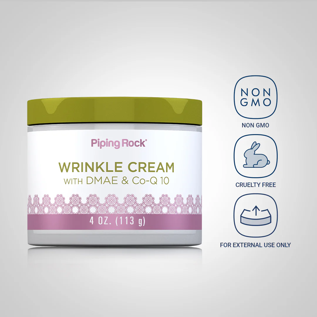 Wrinkle Cream with DMAE & Co-Q-10, 4 oz (113 g) Jar - Image 4