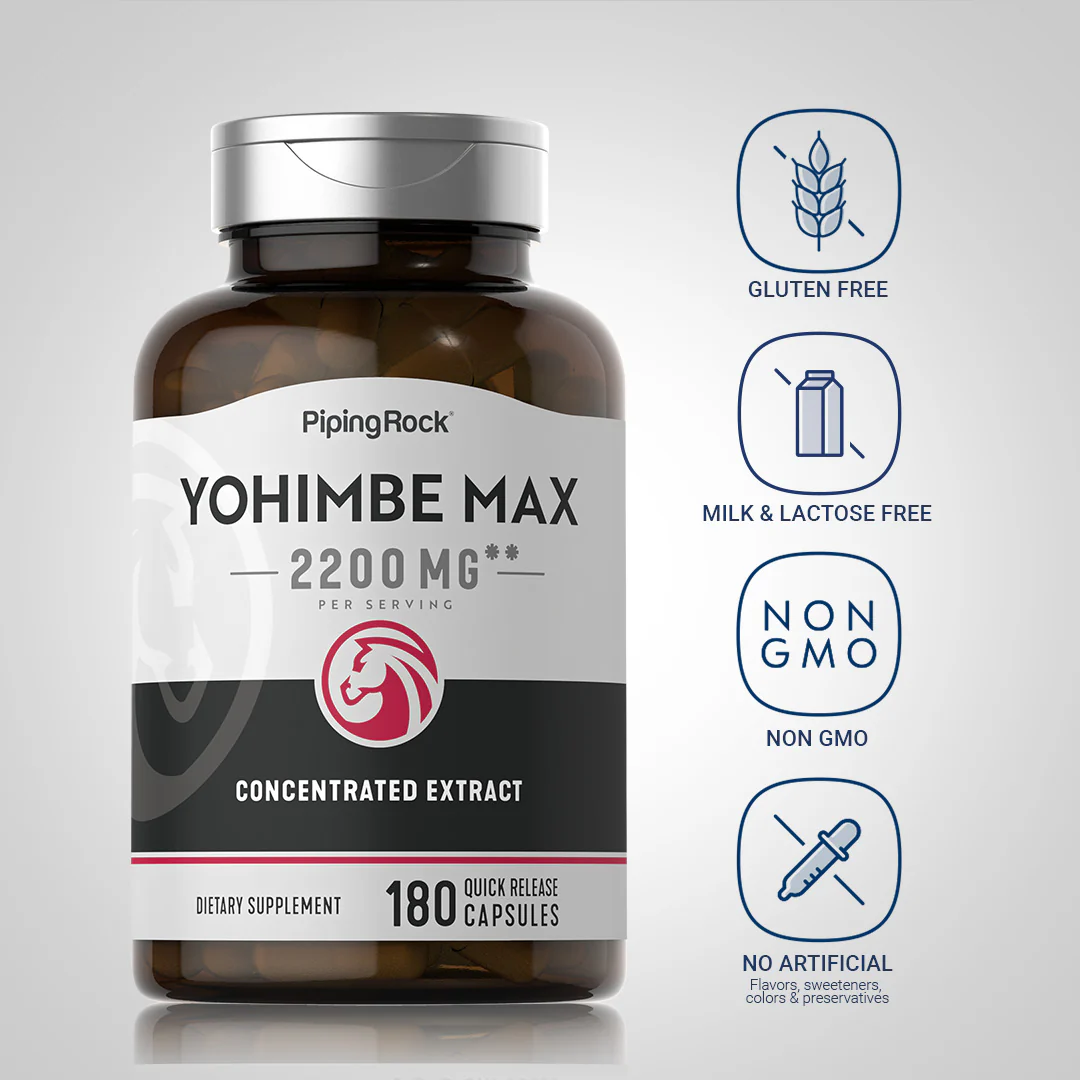 Yohimbe Max, 2200 mg (per serving), 180 Quick Release Capsules - Image 5