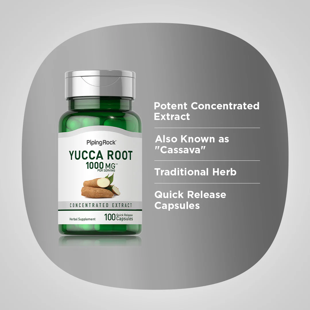 Yucca Root, 1000 mg (per serving), 100 Quick Release Capsules - Image 8