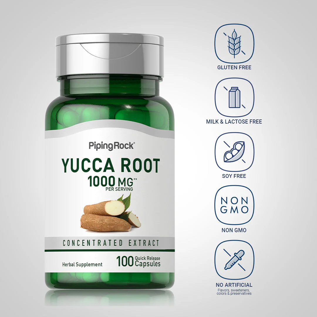 Yucca Root, 1000 mg (per serving), 100 Quick Release Capsules, 2  Bottles - Image 5