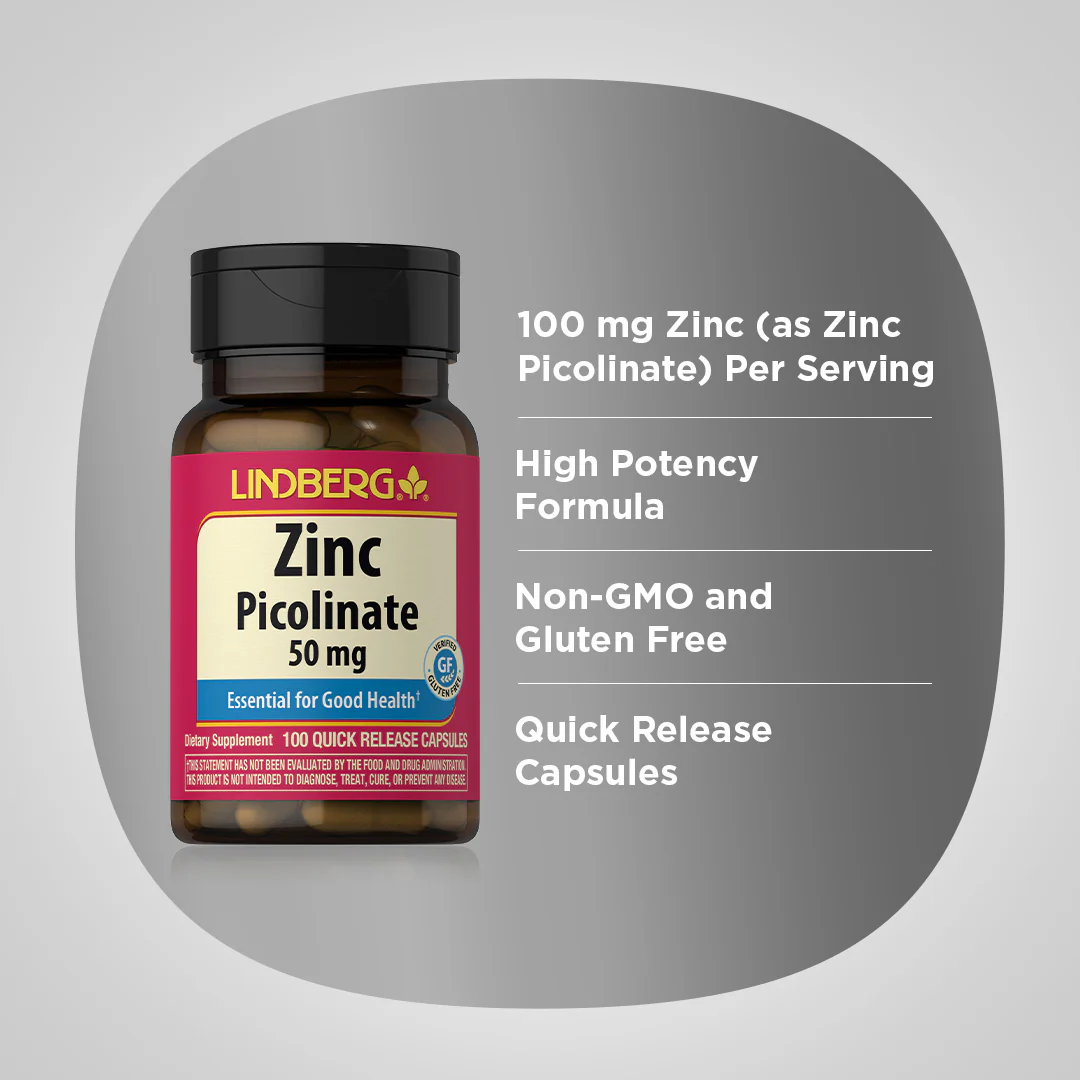 Zinc Picolinate, 50 mg, 100 Quick Release Capsules - Image 4